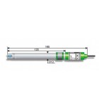 рН-электрод комбинированный ЭСК-10609/4 (0...12 рН, 0...80 °С) одноключевой с термодатчиком, пластиковый корпус