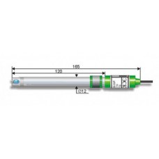 рН-электрод комбинированный ЭСК-10609/7 (0...12 рН, 0...80 °С) одноключевой с термодатчиком, пластиковый корпус