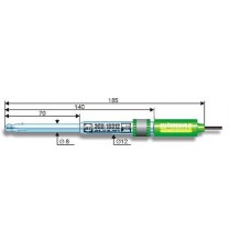 рН-электрод комбинированный ЭСК-10312/7 (0...14 рН, 20...100 °С, d=8, L=70 мм) одноключевой, полумикро