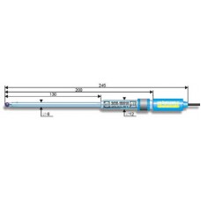 рН-электрод комбинированный ЭСК-10314/7 (0...14 рН, 0...100 °С, d=8, L=130 мм) одноключевой, полумикро